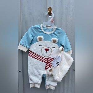 Polar bear sleeper with hat